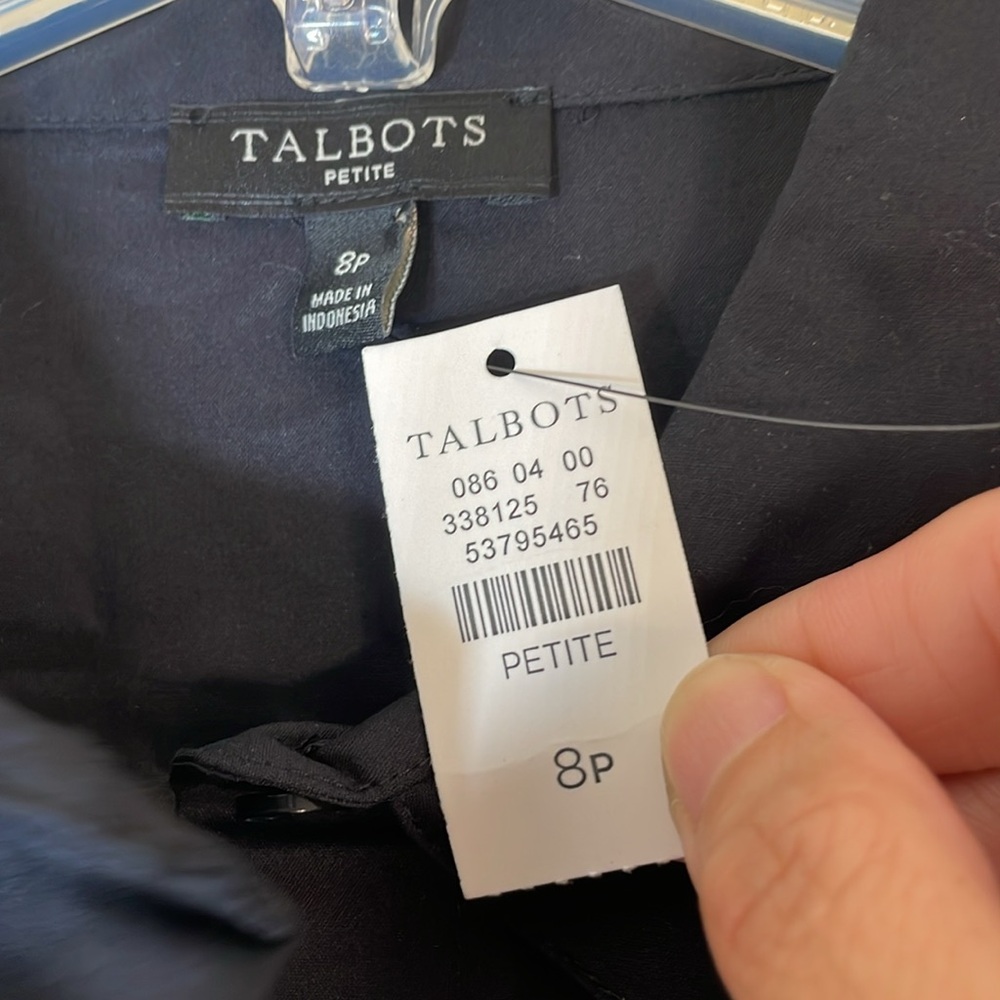 Talbots Full Button Down Cotton Belted Pocketed S… - image 3